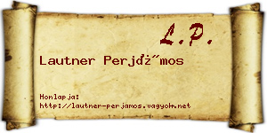 Lautner Perjámos névjegykártya